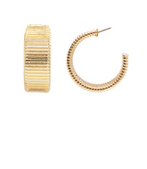 Gold Groove Hoop